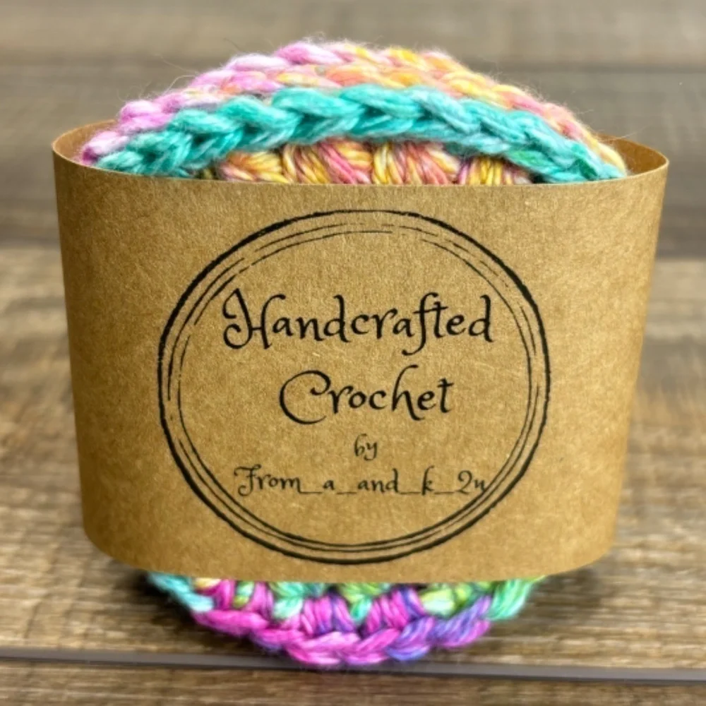 Handcrafted Crochet Scrubbies Face Round Makeup Remover Set‎ Cotton Yarn